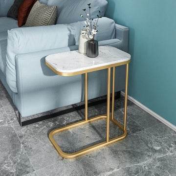 Nodic Stone Sofa End Table Small Square Side Table