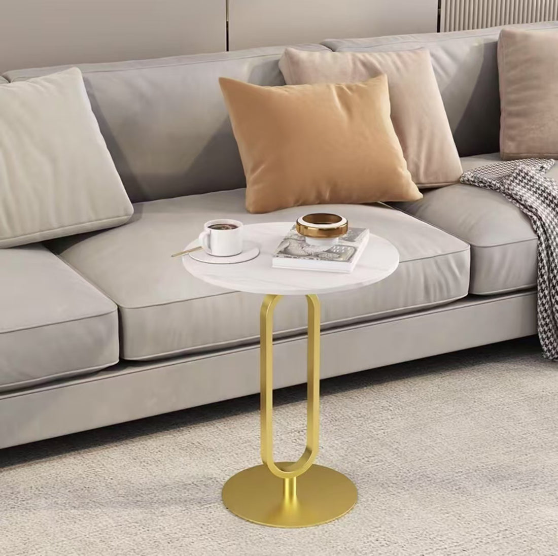 Marble Side Table; Corner Table; Bedside Table; Luxury Living Room Side Table: Small Round Table; Nordic Small Coffee Table;