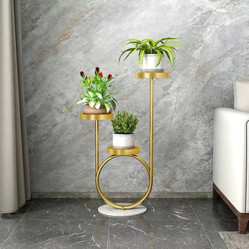 Nodic Lighjt Luxury Wrought Iron Flower Stand Multi-layer Storage Rock