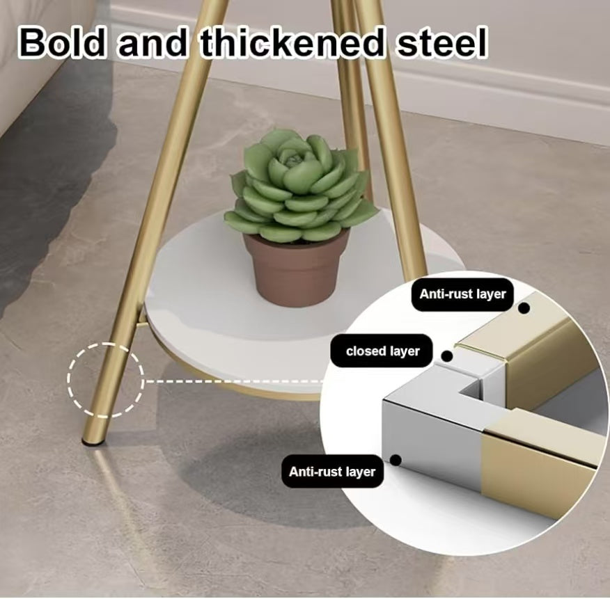 Small Glass Round Coffee Table;Modern Living Room Side Table;