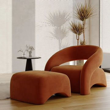 Modern Velvet Sofa High-Back Arm Accent Chair