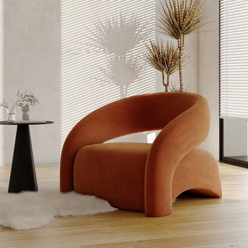 Modern Velvet Sofa High-Back Arm Accent Chair