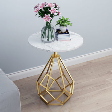 Stone Side Table Diamond shape Sofa Corner Table