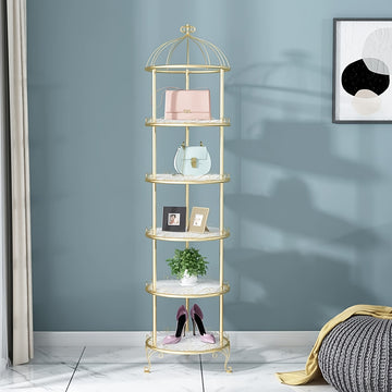 5-Layer Steel Frame Corner Storage Shelves