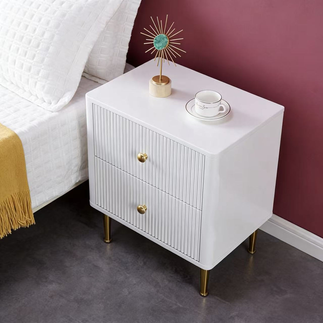 Mordern nightstand 2 drawers bed side table